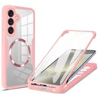 Custodia MagSafe per Samsung Galaxy S24+ S926, Techsuit, ColorVerse 360, Rosa — 3