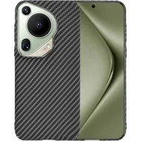 Custodia per Huawei Pura 70 Ultra, Techsuit, Carbonite FiberShell, Nera — 3