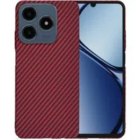 Custodia per Realme C63 / C61, Techsuit, Carbonite FiberShell, Rossa — 3