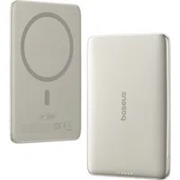 Batteria Esterna Wireless Baseus PicoGo AM41, 5000mAh, 20W, PD + FQI, 1 x QI - 1 x USB-C, Beige — 3