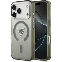 Custodia MagSafe per Apple iPhone 17 Pro, Guess, Logo Triangolo Gradiente IML, Kaki — 3