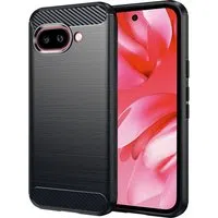Custodia per Google Pixel 9a, Techsuit, Carbonio, Nera — 3
