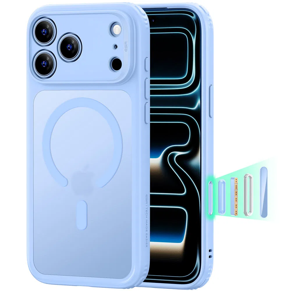 Custodia MagSafe per Apple iPhone 18 Pro, ESR, Classic Hybrid, Blu Satinato — 2
