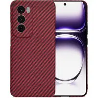 Custodia per Oppo Reno12, Techsuit, Carbonite FiberShell, Rossa — 3