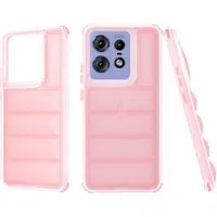Custodia per Motorola Edge 50 Pro, Techsuit, Wave Shield, Rosa — 3