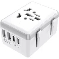 Caricabatterie da Rete Techsuit HHt204A Travel, 15W, 3A, 2 x USB-A - 2 x USB-C, Bianco — 3