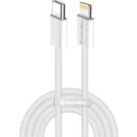 Cavo Dati e Ricarica USB-C - Lightning ColorWay CW-CBPDCL061, 27W, 1m, Grigio — 3