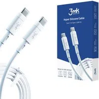 Cavo Dati e Ricarica USB-C - USB-C 3MK Hyper Silicone, 60W, 1m, Bianco — 3