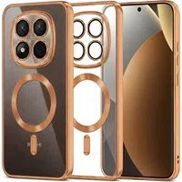 Custodia MagSafe per Xiaomi Poco M8 Pro / Redmi Note 15 Pro+ 5G, Techsuit, Luxury Crystal, Arancione — 3