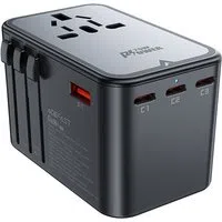 Caricabatterie da Rete Acefast Travel Z1, 75W, 3.35A, 2 x USB-A - 3 x USB-C, Nero — 3