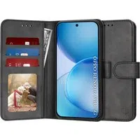 Custodia per Oppo Reno16 Pro, Techsuit, Diary Book, Nera — 3