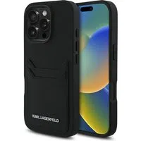 Custodia per Apple iPhone 16 Pro Max, Karl Lagerfeld, Grained Cardslots, Nera — 3
