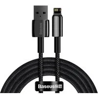Cavo Dati e Ricarica USB a Lightning Baseus Tungsten Gold, 2m, 2.4A, Nero CALWJ-A01 — 3