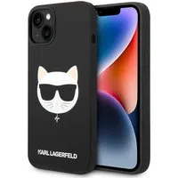 Custodia MagSafe per Apple iPhone 14 Plus, Karl Lagerfeld, Silicone Choupette's Head, Nera — 3