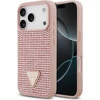 Custodia per Apple iPhone 17 Pro, Guess, Logo Triangolo di Strass, Rosa — 3