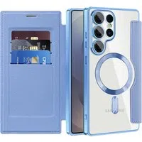 Custodia MagSafe per Samsung Galaxy S25 Ultra S938, Techsuit, SmartMag Book, Blu — 3