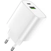 Caricabatterie di rete Forever LS-04, 20W, 3A, 1 x USB-A - 1 x USB-C, bianco — 3