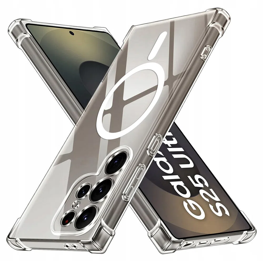 Custodia MagSafe per Samsung Galaxy S25 Ultra S938, Techsuit, Antiurto, Trasparente — 2