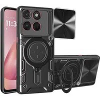 Custodia per Motorola Moto G67 Power / G57 Power, Techsuit, CamGuard Pro, Nera — 3