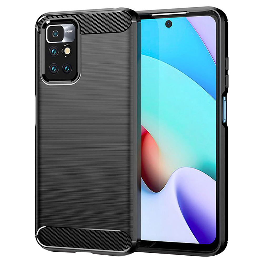 Custodia per Xiaomi Redmi 10 2022 / 10 (2021), Techsuit, Carbonio, Nera
