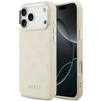 Custodia MagSafe per Apple iPhone 17 Pro Max, Guess, Peony Hot Stamp Script, Beige — 3