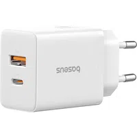Caricatore di rete Baseus Cube, 20W, 3A, 1 x USB-A - 1 x USB-C, bianco P1011140321313-00 — 3