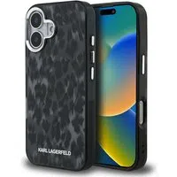 Custodia MagSafe per Apple iPhone 16, Karl Lagerfeld, IML Leopard Pattern, Nera — 3