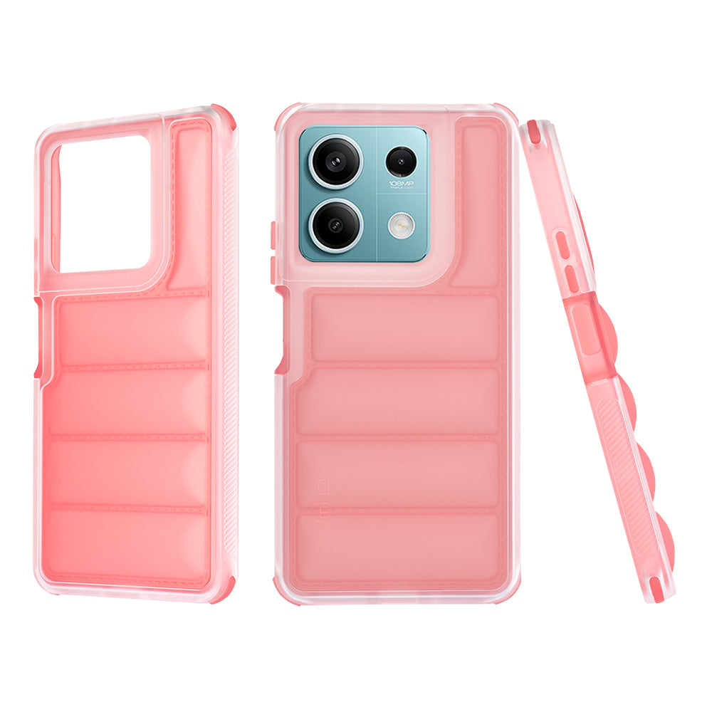 Custodia per Xiaomi Redmi Note 13 5G, Techsuit, Wave Shield, Rossa