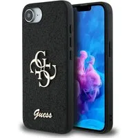 Custodia per Apple iPhone 17e / 16e, Guess, Fixed Glitter Big 4G, Nera — 3