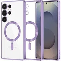Custodia MagSafe per Samsung Galaxy S25 Ultra S938, Techsuit, Luxury Crystal, Viola Chiaro — 3