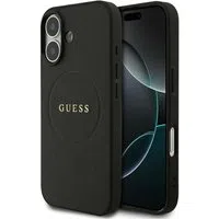 Custodia MagSafe per Apple iPhone 17, Guess, Grained Gold Ring, Nera — 3