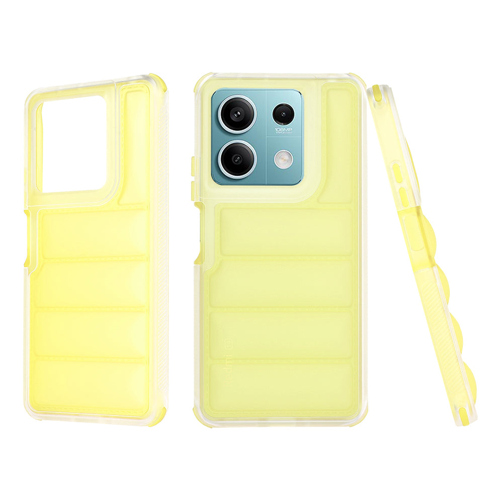 Custodia per Xiaomi Redmi Note 13 5G, Techsuit, Wave Shield, Gialla