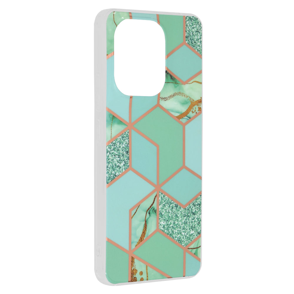 Custodia per Xiaomi Redmi Note 13 4G, Techsuit, Marble, Verde