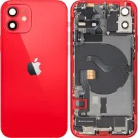 Copertura Batteria Apple iPhone 12, Con Scocca Centrale, Parti Complete, Rosso, Swap Premium — 3