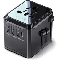 Caricabatterie da rete Yesido MC10 Travel, 12W, 2.4A, 1 x USB-C - 3 x USB-A, Nero — 3