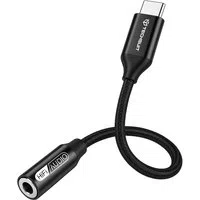 Adattatore Audio USB-C - 3.5mm Techsuit AC13 FuseXound, Nero — 3