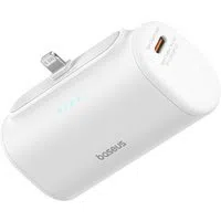 Batteria Esterna Baseus Compact, 5000mAh, 20W, PD, 1 x Lightning - 1 x USB-C, Bianca P10068307213-00 — 3