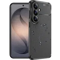 Custodia per Samsung Galaxy S26 Plus S947, Techsuit, CarbonFiber, Nera — 3