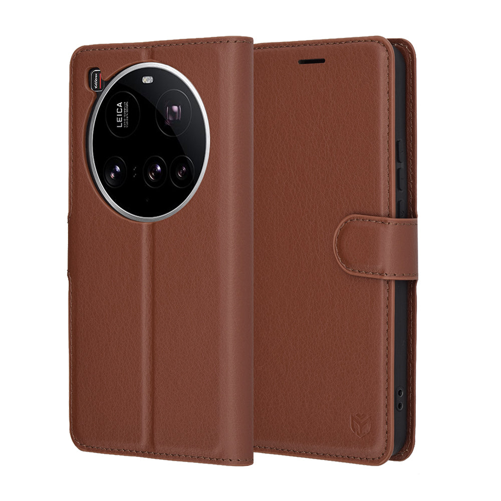Techsuit Custodia per Xiaomi 15 Ultra, Techsuit, Leather Folio, Marrone