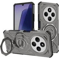 Custodia per Xiaomi Poco C75 / Redmi 14C, Techsuit, Carbon Shield Pro, Fumo — 3