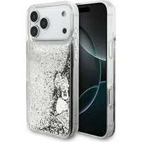 Custodia per Apple iPhone 17 Pro Max, Guess, Liquid Glitter Charms, Argento — 3