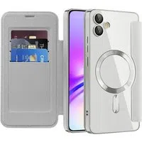 Custodia MagSafe per Samsung Galaxy A05 A055, Techsuit, SmartMag Book, Grigio — 3