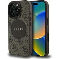 Custodia MagSafe per Apple iPhone 16 Pro Max, Guess, 4G Circle Classic Logo, Marrone — 3