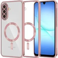 Custodia MagSafe per Samsung Galaxy A17 4G / A17 5G, Techsuit, Luxury Crystal, Rosa — 3