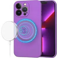 Custodia MagSafe per Apple iPhone 13 Pro, Techsuit, SoftFlex, Viola — 3