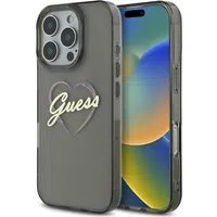 Custodia per Apple iPhone 16 Pro, Guess, IML Heart, Nera — 3