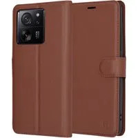Custodia per Xiaomi 13T Pro / 13T, Techsuit, Leather Folio, Marrone — 3