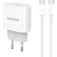 Caricabatterie Rete con Cavo USB-C Dudao A14EUC, 20W, 3A, 1 x USB-C, Nero — 3
