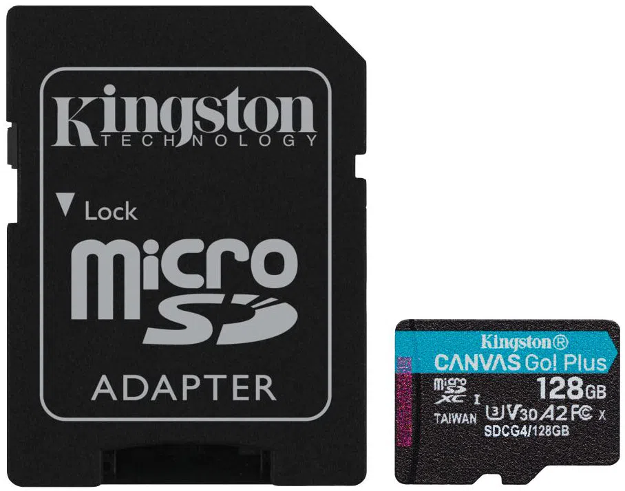 Scheda di Memoria microSDXC Kingston Canvas Go Plus Android A2, 128Gb, Classe 10 / UHS-1 U3, Con Adattatore SDCG4/128GB — 2