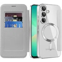 Custodia MagSafe per Samsung Galaxy A26 A266, Techsuit, SmartMag Book, Grigio — 3